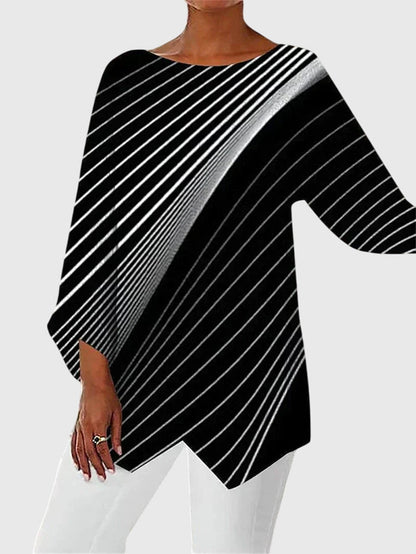 Kerstin | Damen Lockeres Tunika-Oberteil mit Schmetterlings-Design