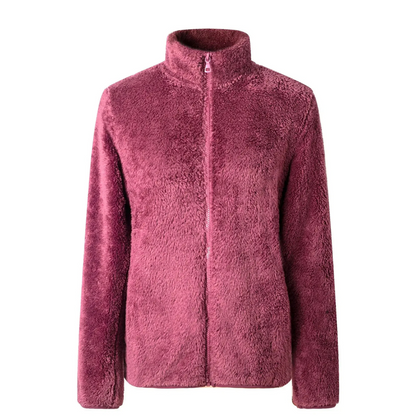Beatrice | Damen Kuschelige Sherpa-Fleece-Reißverschlussjacke