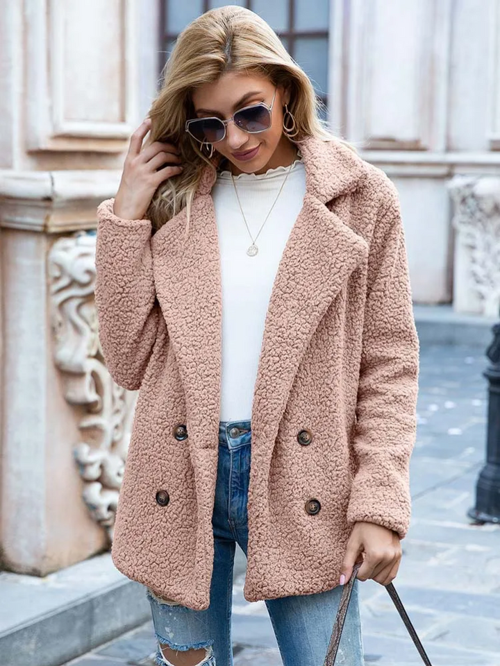 Laura | Damen Warmer Teddy-Mantel für den Winter