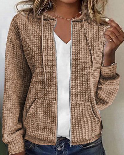 Viola | Damen Winter Hoodie mit Reißverschluss