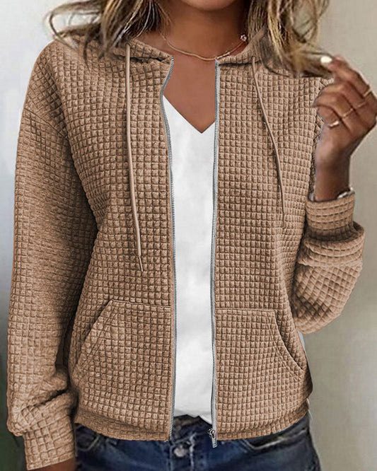 Viola | Damen Winter Hoodie mit Reißverschluss