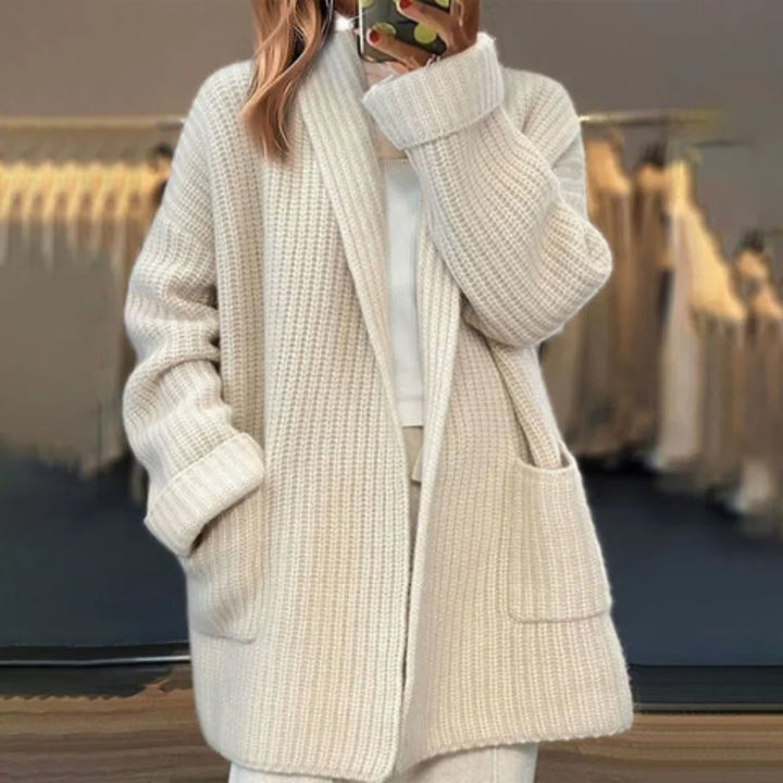 Elke | Damen Kuscheliger Winter Strickcardigan