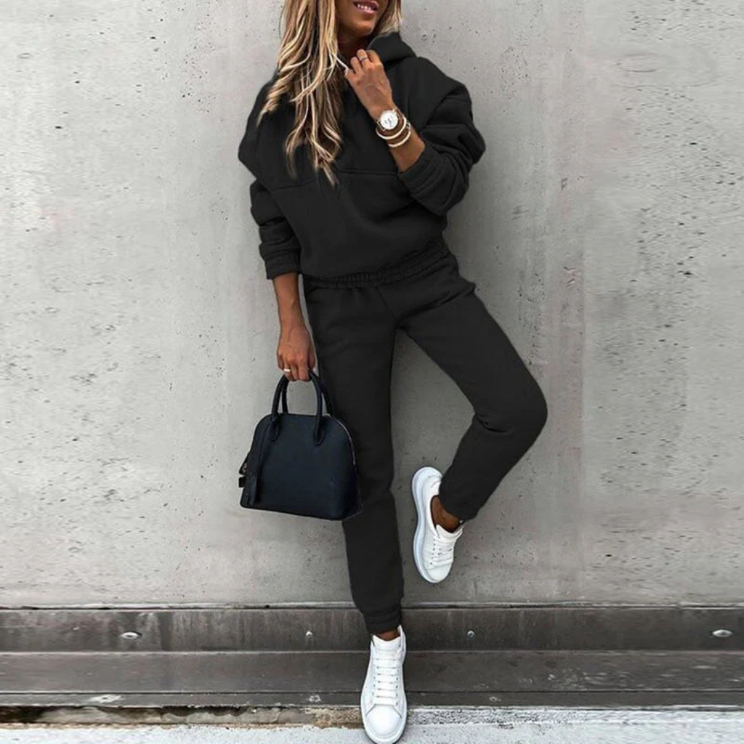 Stefanie | Damen Lässiges Hoodie- und Jogger-Set