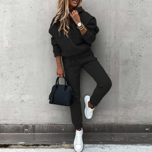 Stefanie | Damen Lässiges Hoodie- und Jogger-Set