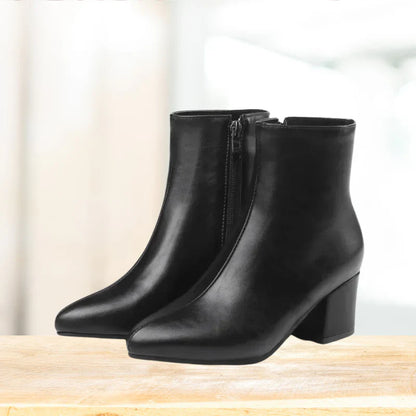Elsa | Damen Metallic Reißverschluss Stiefeletten