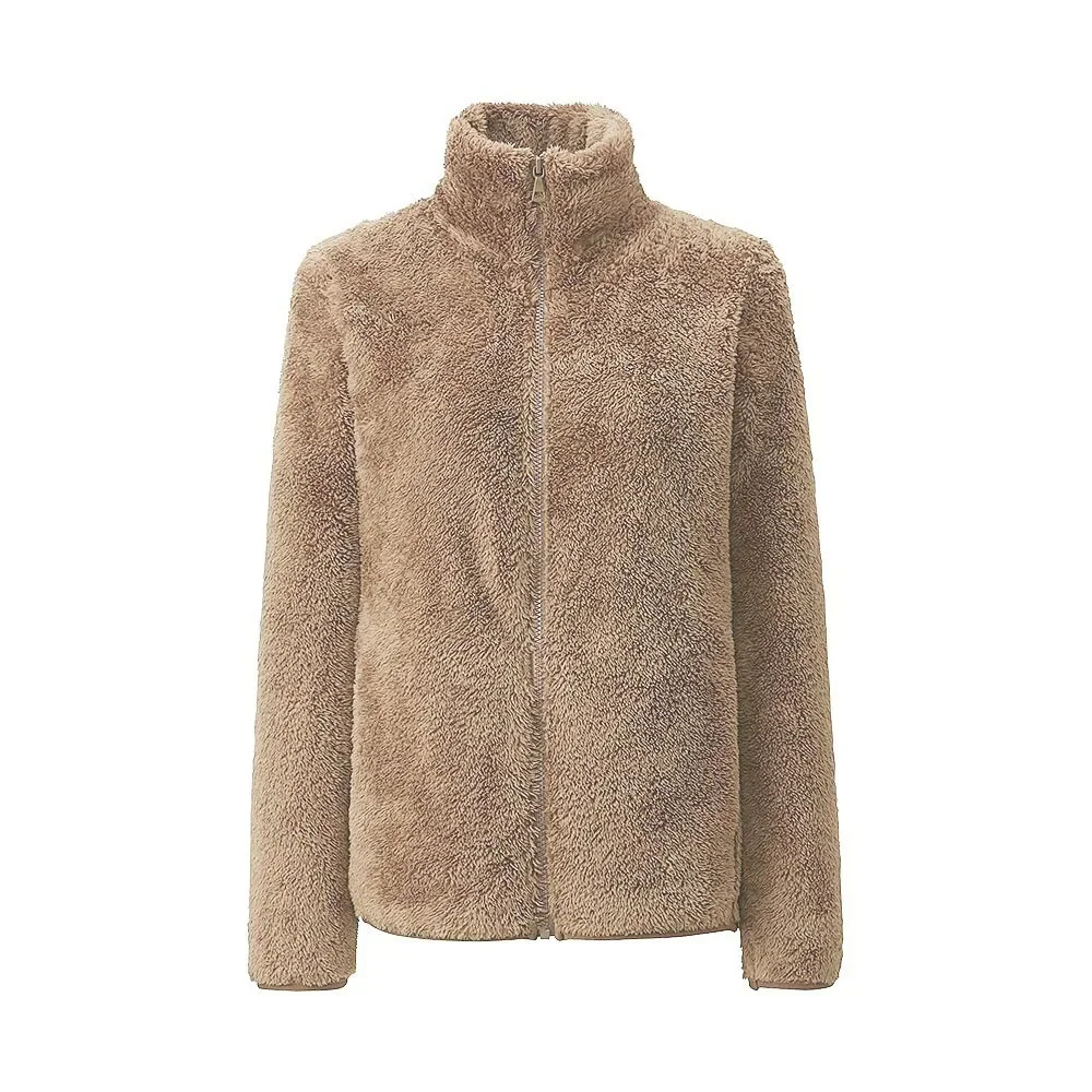 Beatrice | Damen Kuschelige Sherpa-Fleece-Reißverschlussjacke