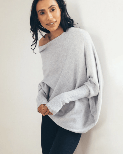 Laura | Winter Damen Off-Shoulder Lockerer Pullover