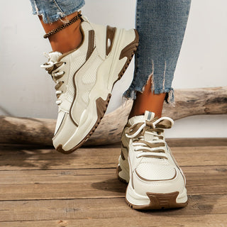 Angela | Damen Chunky Sneakers mit Mesh und Gummisohle