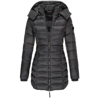 Victoria | Damen Taillierter Steppmantel mit Kapuze