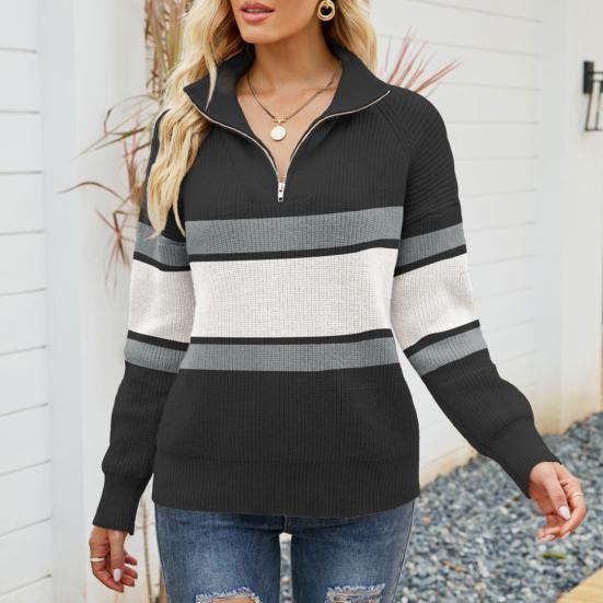 Angela | Damen Winter Zip-Up Lässiger Pullover