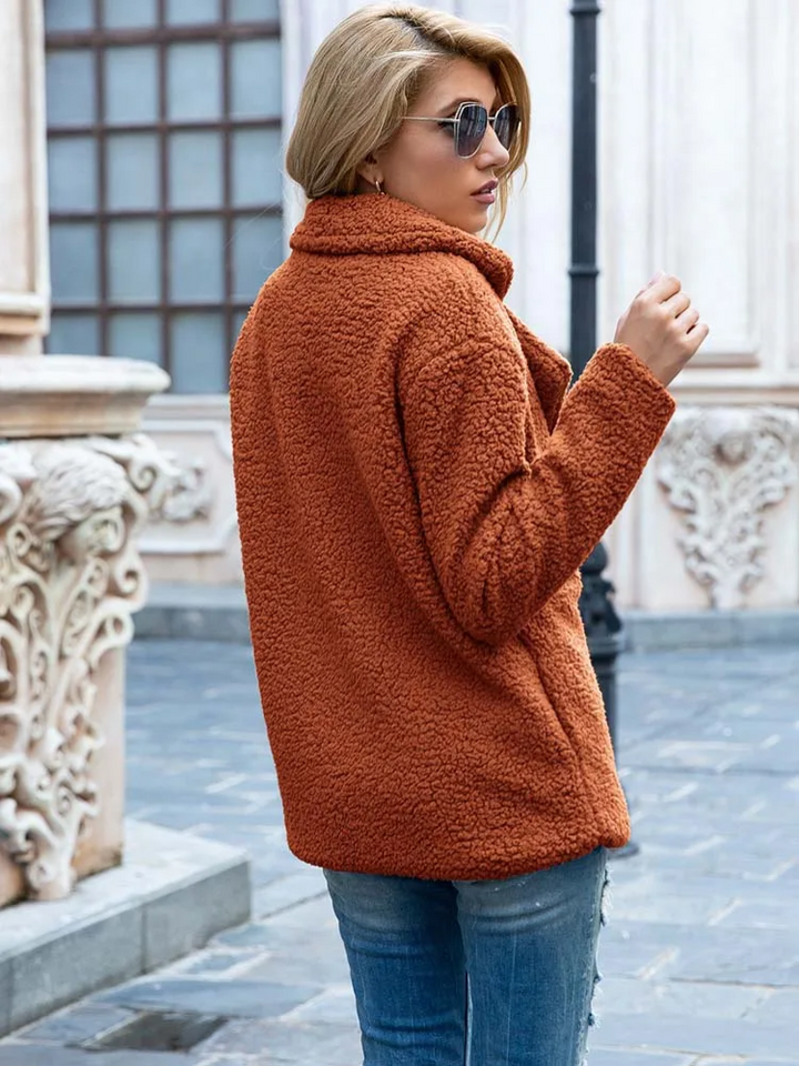 Laura | Damen Warmer Teddy-Mantel für den Winter