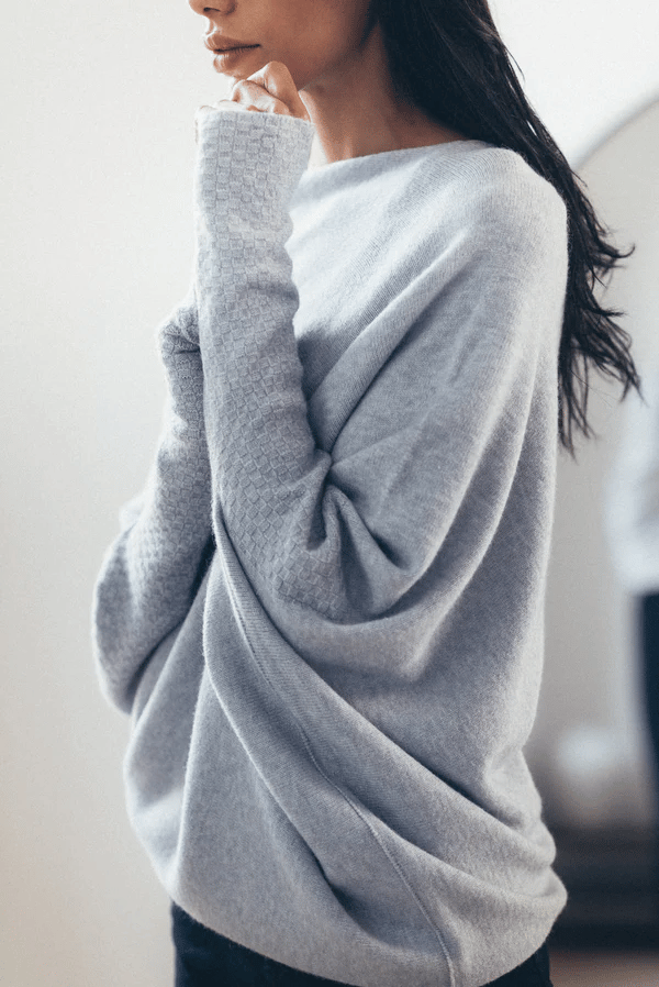 Laura | Winter Damen Off-Shoulder Lockerer Pullover