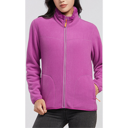 Angela | Damen Warme Fleece-Reißverschlussjacke