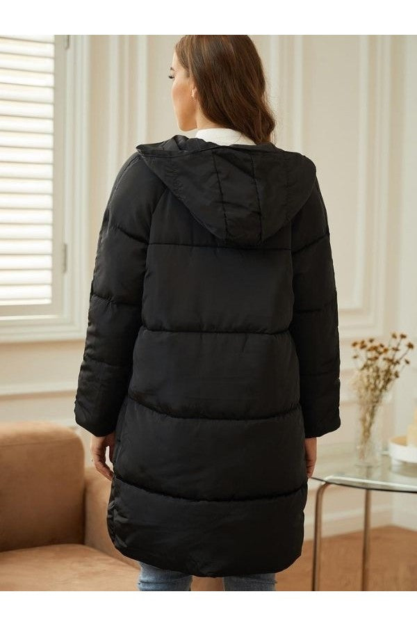 Lena | Damen Winter Steppmantel mit Kapuze