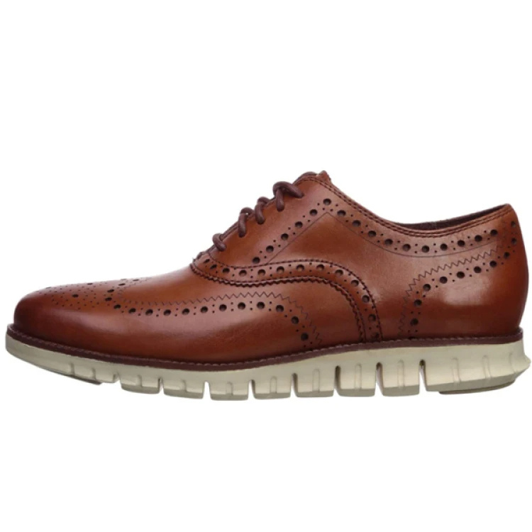 Max | Herren Klassische Wingtip Schnür-Oxford-Schuhe