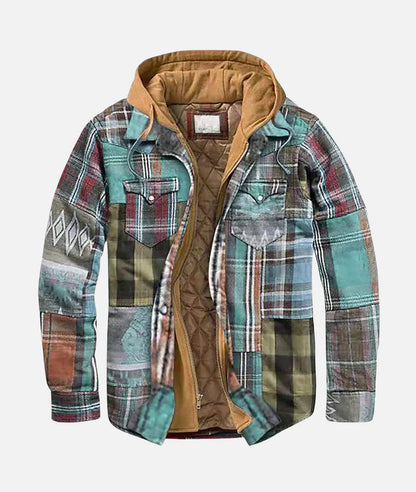 Peter | Herren Karierter Kapuzenpullover Jacke für Winter