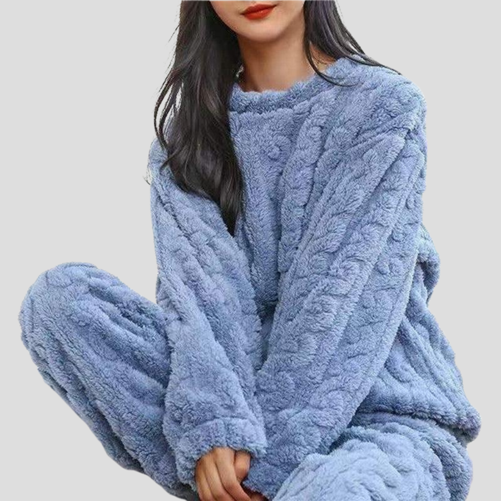 Emilia | Damen Warmes Winter-Pyjama-Lounge-Set