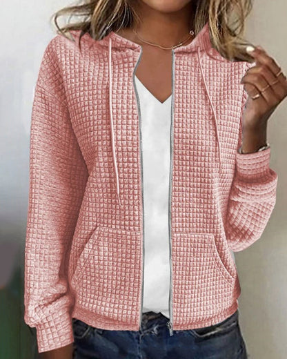 Viola | Damen Winter Hoodie mit Reißverschluss