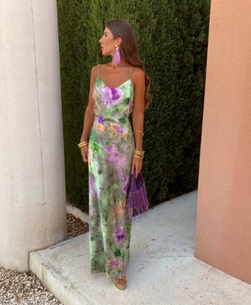 Doris | Damen Trägerkleid mit Blumenmuster