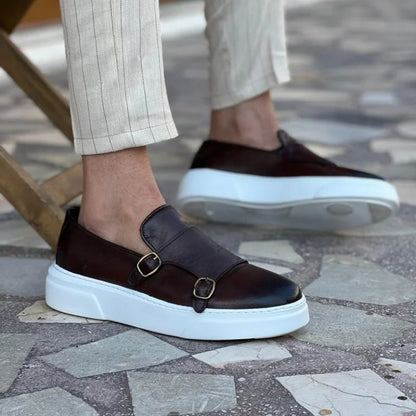 Konrad | Herren Leder Slipper mit Schnallen