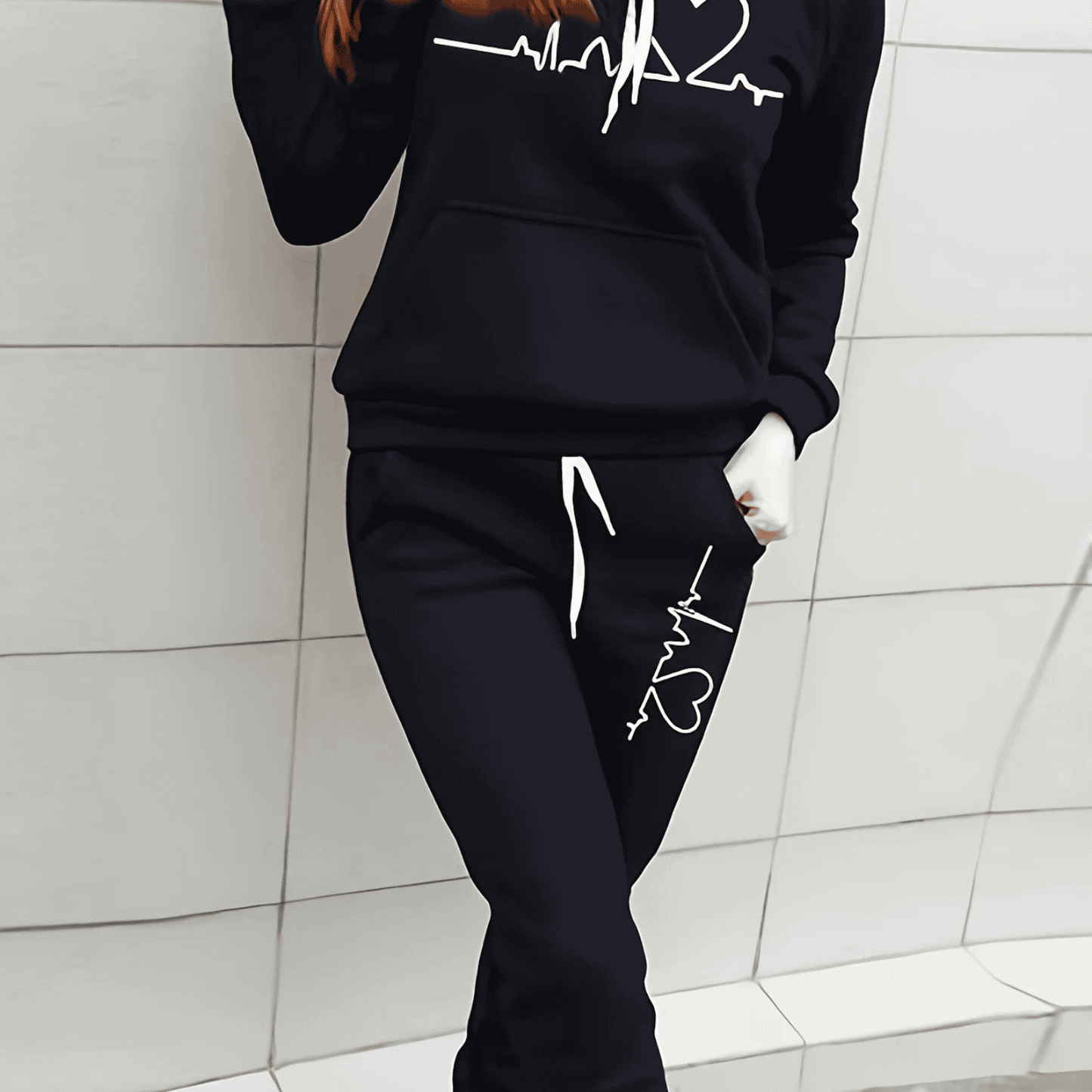 Petra | Damen Hoodie- und Jogginganzug-Set mit Kordelzug