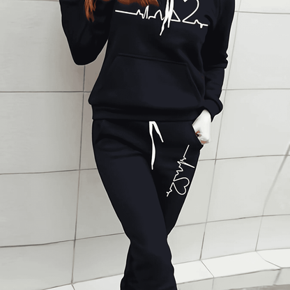 Petra | Damen Hoodie- und Jogginganzug-Set mit Kordelzug