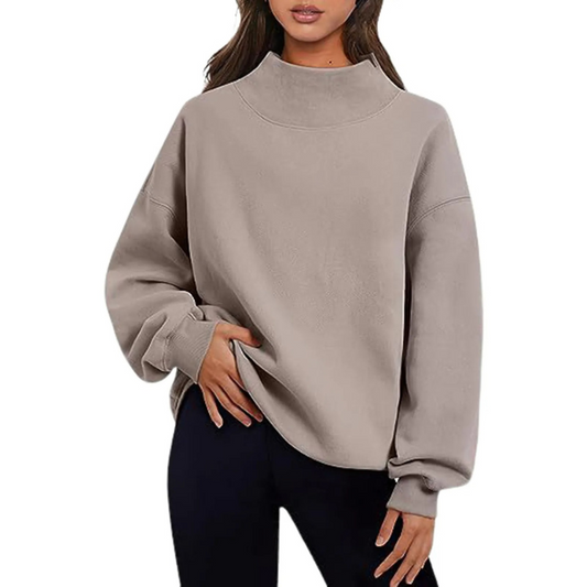 Annika | Damen Lässiges Oversize-Pullover-Sweatshirt