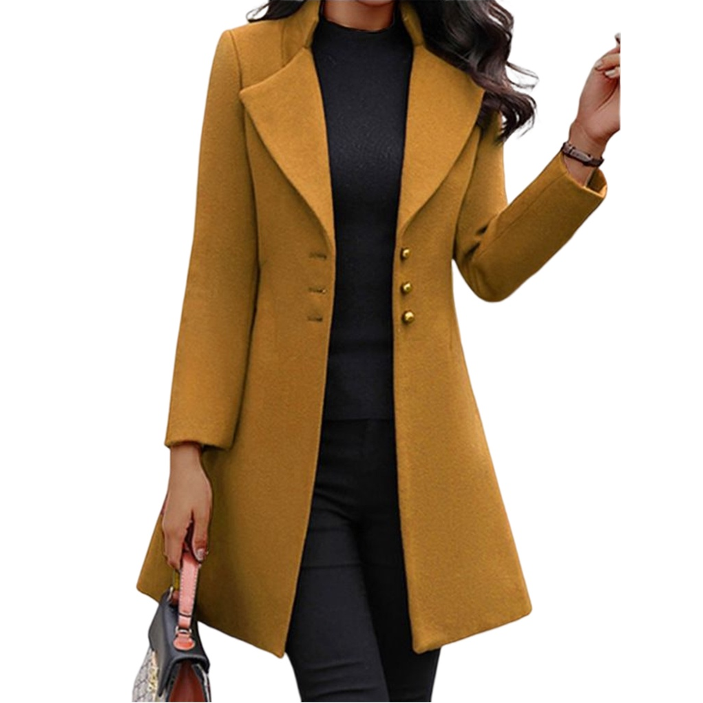 Emma | Damen Winter Wollmischung Mantel