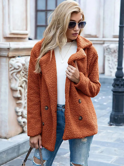 Laura | Damen Warmer Teddy-Mantel für den Winter