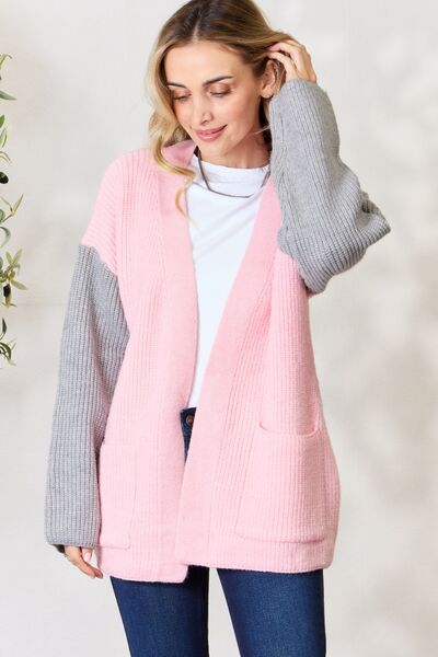 Maria | Damen Winter Cardigan mit Farbblock-Design