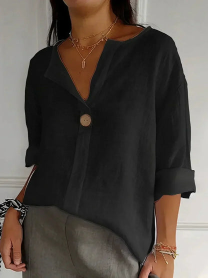 Emilia | Damen Sommerbluse mit Knopfdetail