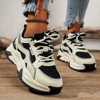 Angela | Damen Chunky Sneakers mit Mesh und Gummisohle