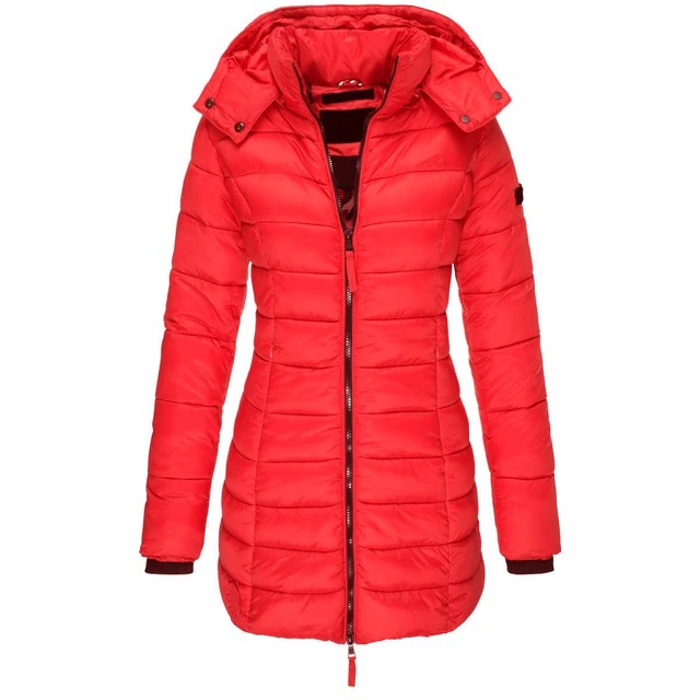 Victoria | Damen Taillierter Steppmantel mit Kapuze