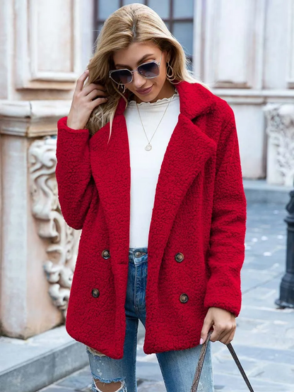 Laura | Damen Warmer Teddy-Mantel für den Winter