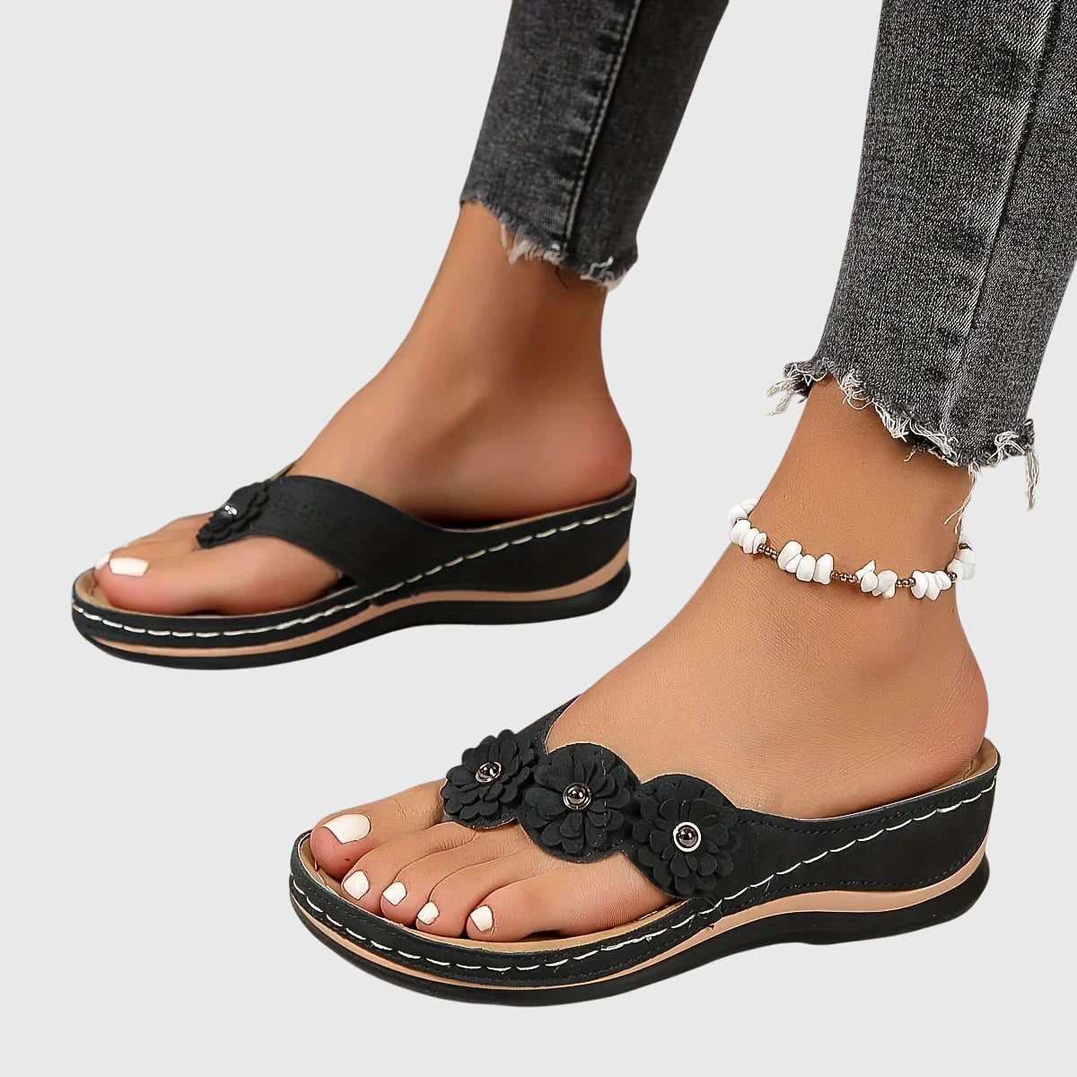 Lara | Damen Trendige Lässige Slip-On Sandalen