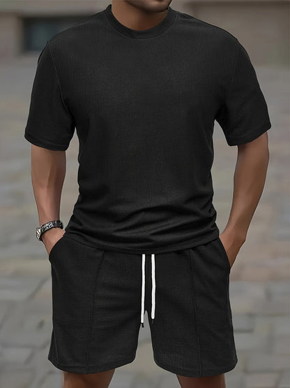 Patrick | Herren Lässiges Shorts-Set in Unifarbe