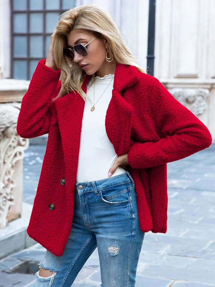 Laura | Damen Warmer Teddy-Mantel für den Winter