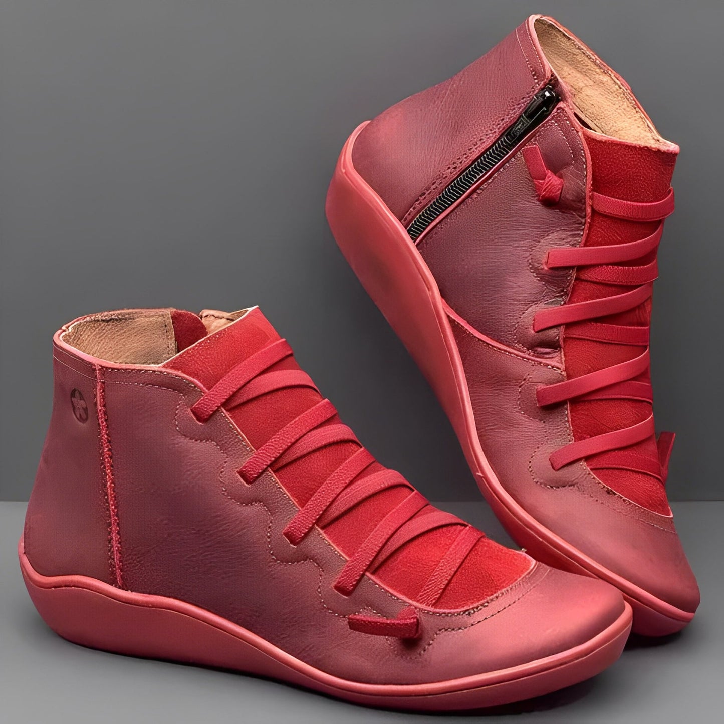 Doris | Damen Winter Schnürstiefel aus Leder