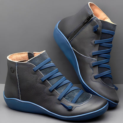 Doris | Damen Winter Schnürstiefel aus Leder