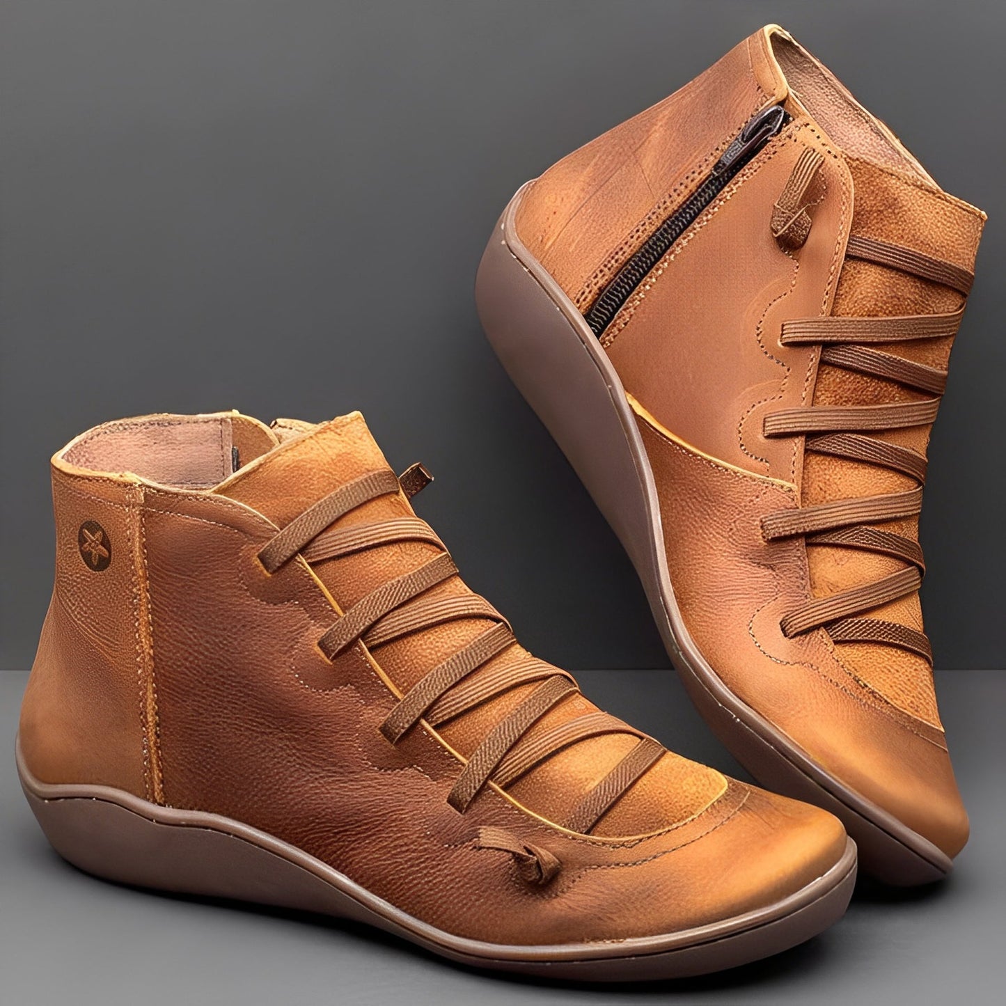 Doris | Damen Winter Schnürstiefel aus Leder