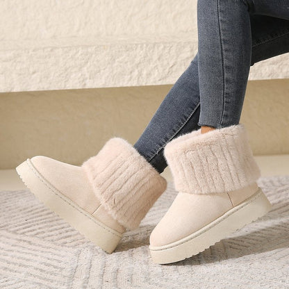Frieda | Damen Winter Stiefel mit Kunstpelz Bündchen