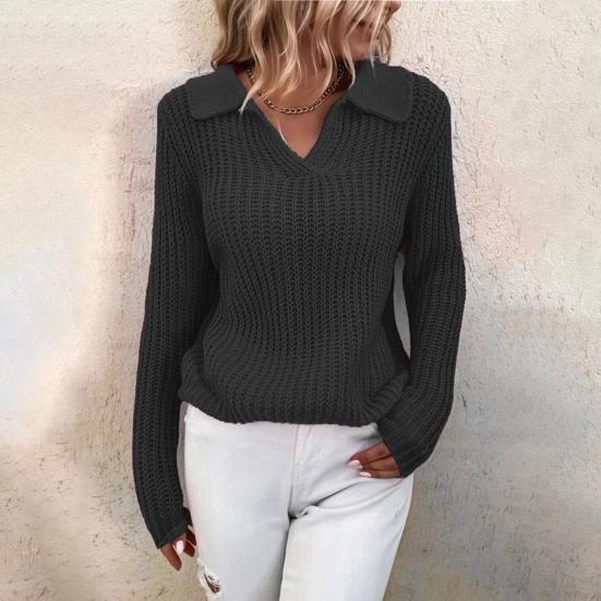 Anna | Damen Winter V-Ausschnitt Pullover