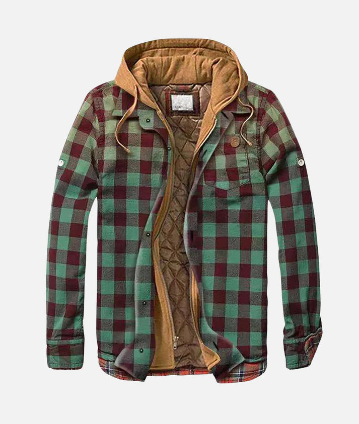Peter | Herren Karierter Kapuzenpullover Jacke für Winter