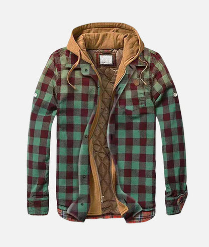 Peter | Herren Karierter Kapuzenpullover Jacke für Winter