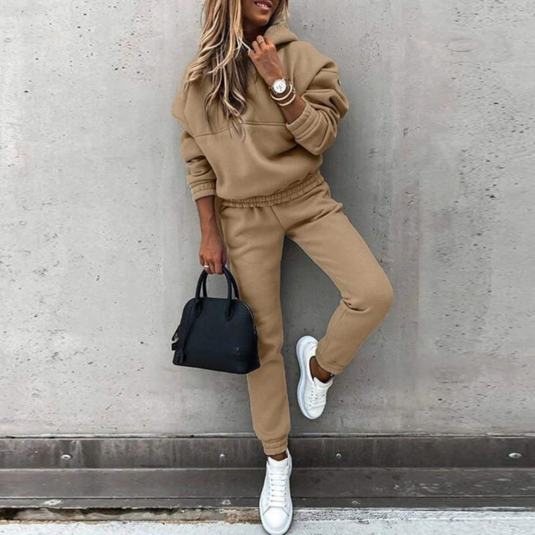 Stefanie | Damen Lässiges Hoodie- und Jogger-Set