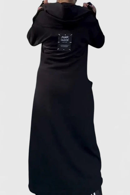 Barbara | Lässiges Langärmeliges Hoodie-Kleid mit Reißverschluss