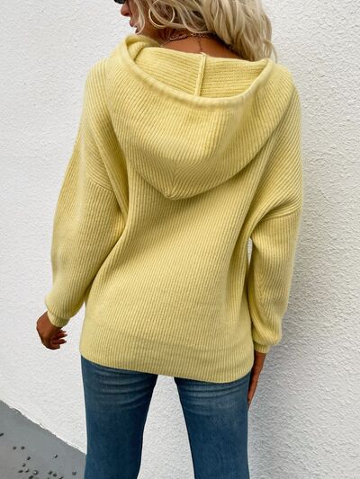 Lydia | Damen Winter Rippenstrick Hoodie
