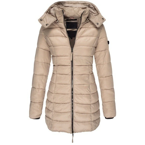 Victoria | Damen Taillierter Steppmantel mit Kapuze
