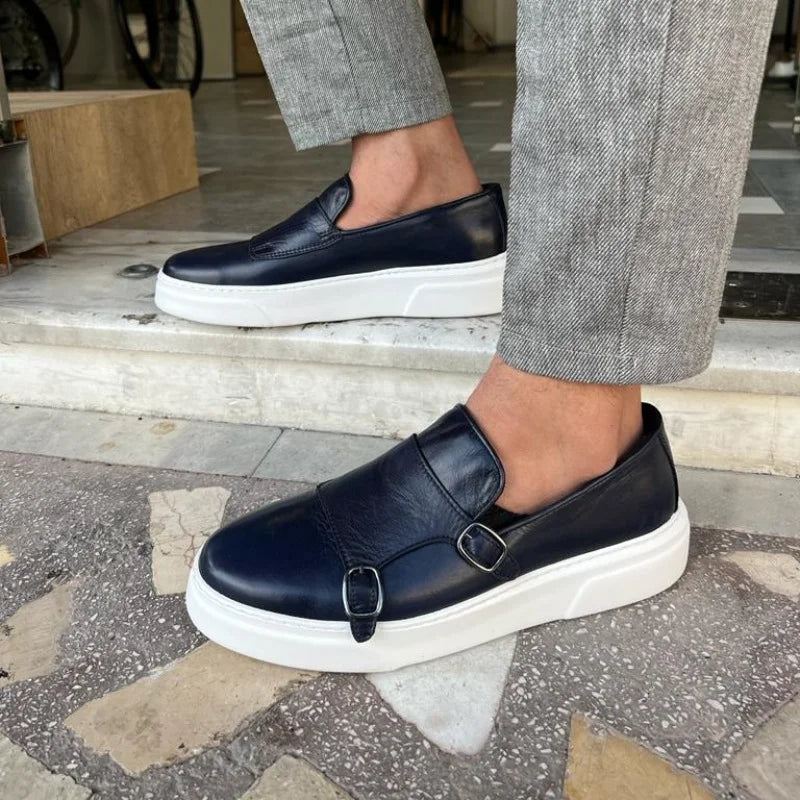Konrad | Herren Leder Slipper mit Schnallen