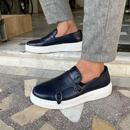 Konrad | Herren Leder Slipper mit Schnallen